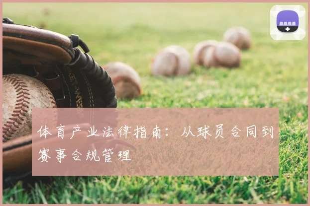 体育产业法律指南：从球员合同到赛事合规管理